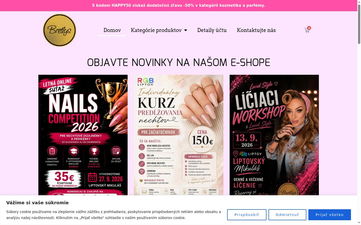 Posnetek zaslona pasice za privolitev, prikazane pred kakršno koli interakcijo