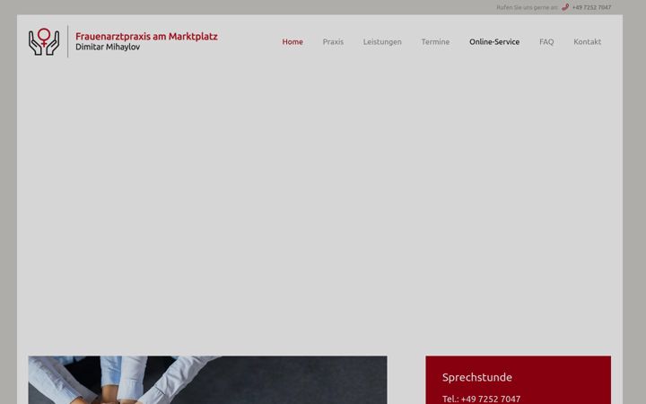 Skjermbilde av bretten-frauenarzt.de