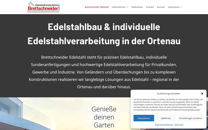 Skjermbilde av brettschneider-edelstahl.de