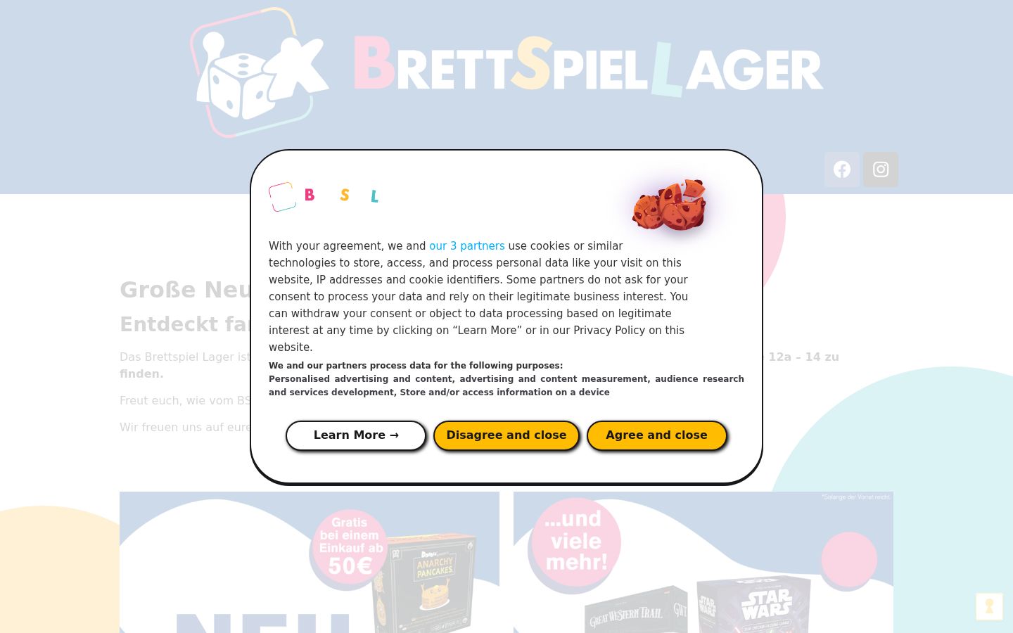 Screenshot van de toestemmingsbanner zoals getoond vóór enige interactie