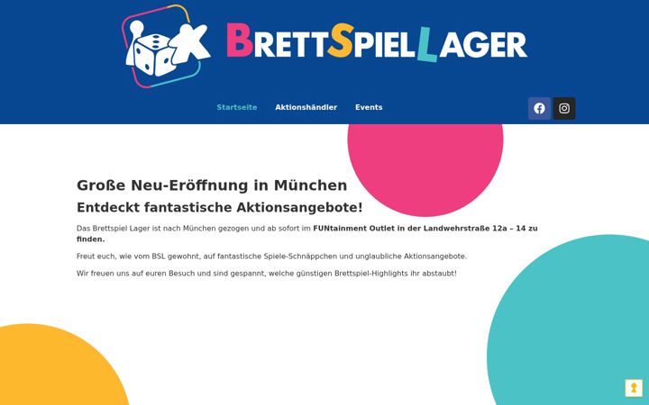 Skjermbilde av brettspiel-lager.de