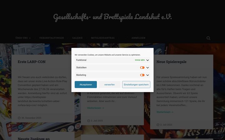 Screenshot of brettspiele-landshut.de