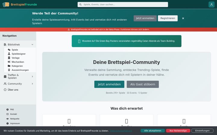 Screenshot of brettspielkalender.de