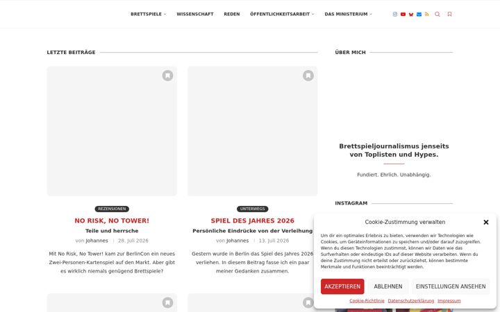 Screenshot of brettspielministerium.de