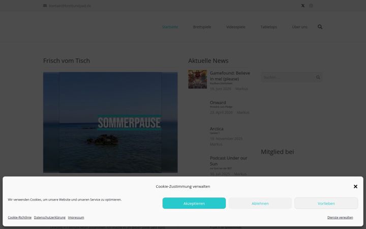 Screenshot του brettundpad.de