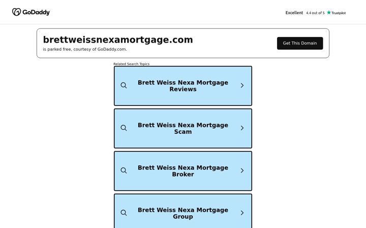 Screenshot of brettweissnexamortgage.com