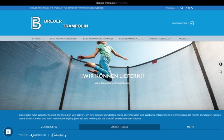 Skjermbilde av breuer-trampolin.de
