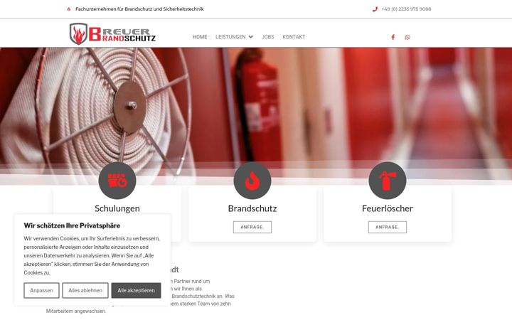 Skjermbilde av breuerbrandschutz.de