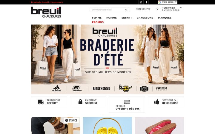 Screenshot of breuil-chaussures.com