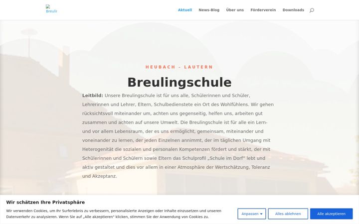 Skjermbilde av breulingschule.de