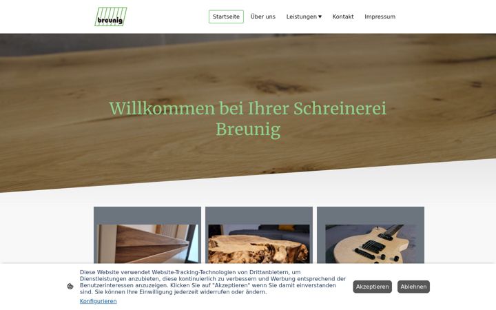 Skjermbilde av breunig-schreinerei.de