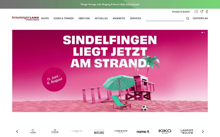 Screenshot of breuningerland-sindelfingen.de