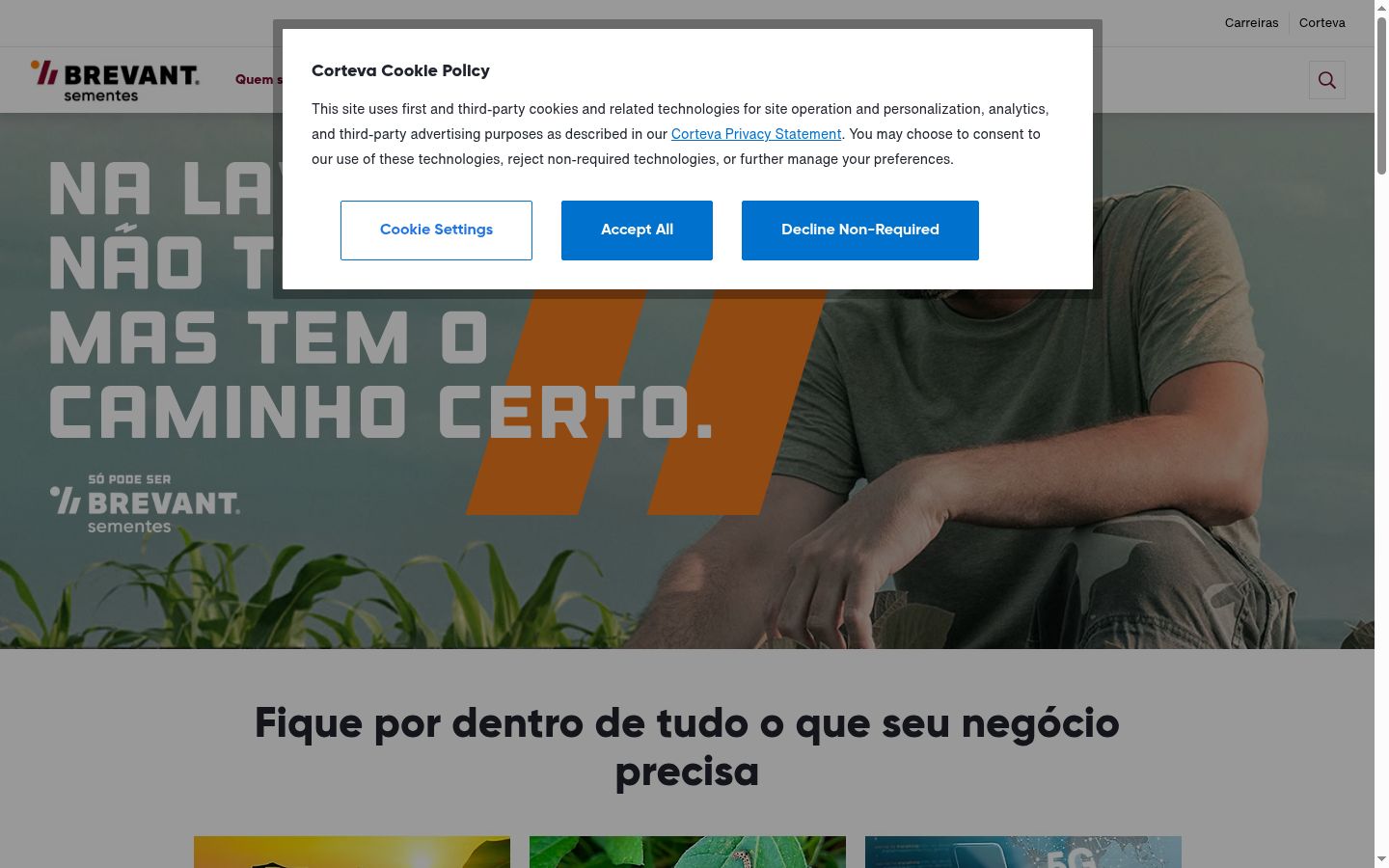 Screenshot van de toestemmingsbanner zoals getoond vóór enige interactie