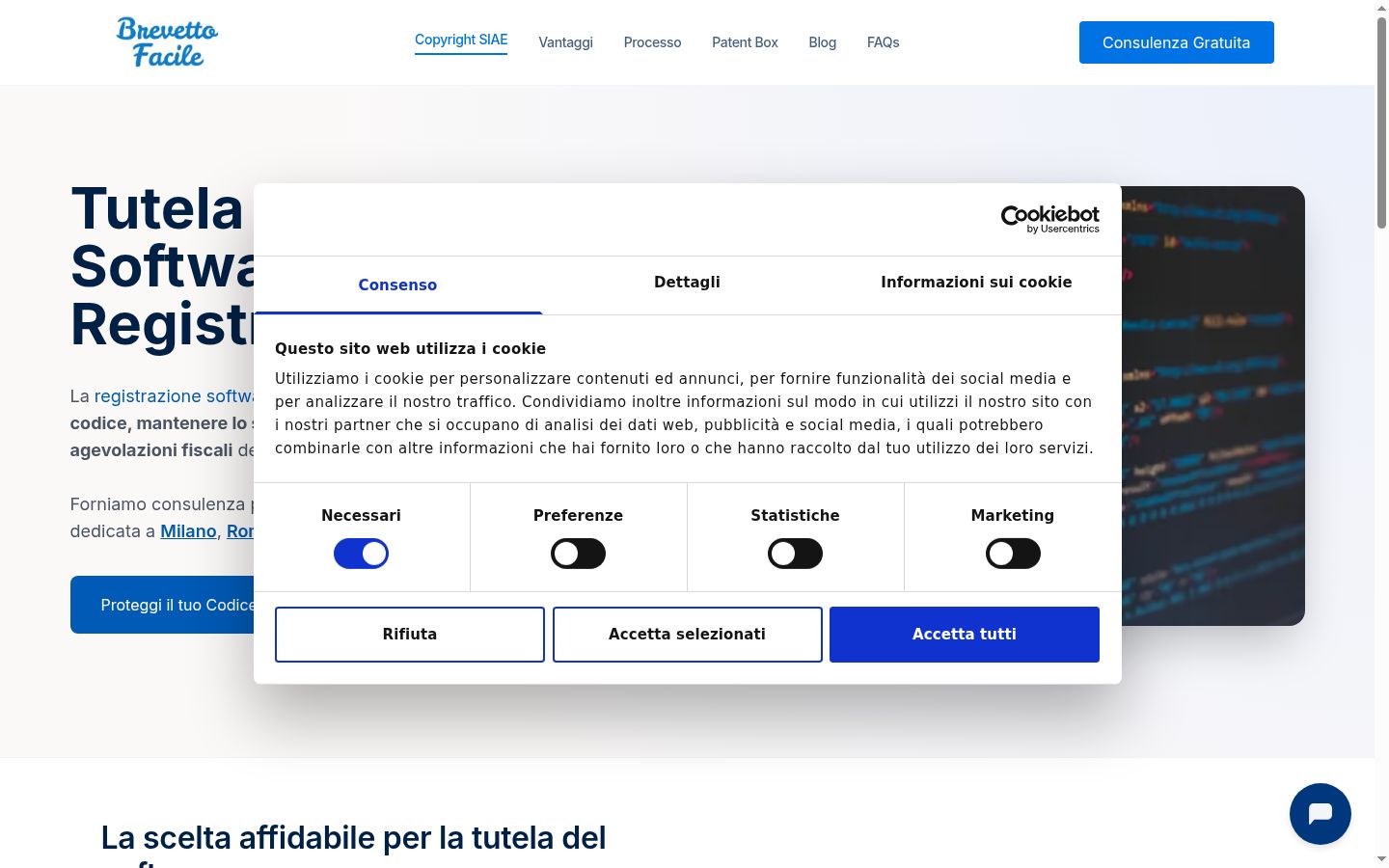 Screenshot van de toestemmingsbanner zoals getoond vóór enige interactie