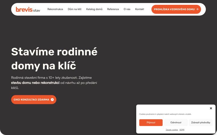 Screenshot of brevisstav.cz