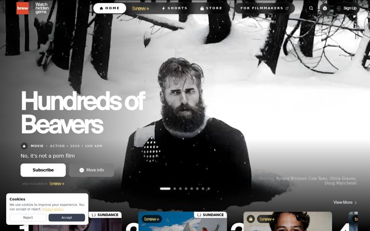 Posnetek zaslona brew.tv