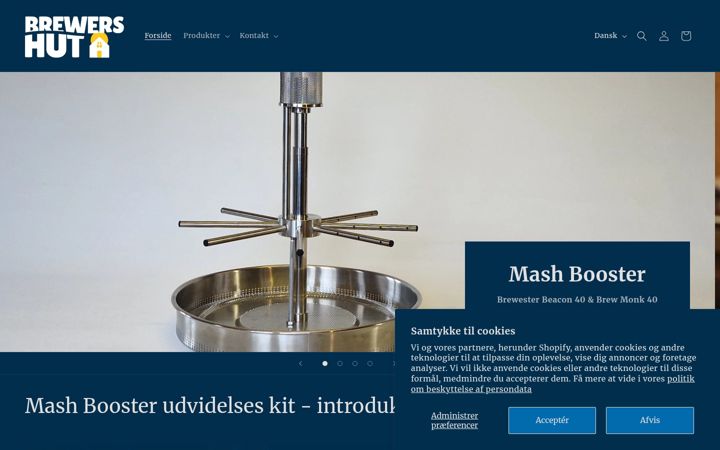 Screenshot of brewershut.dk
