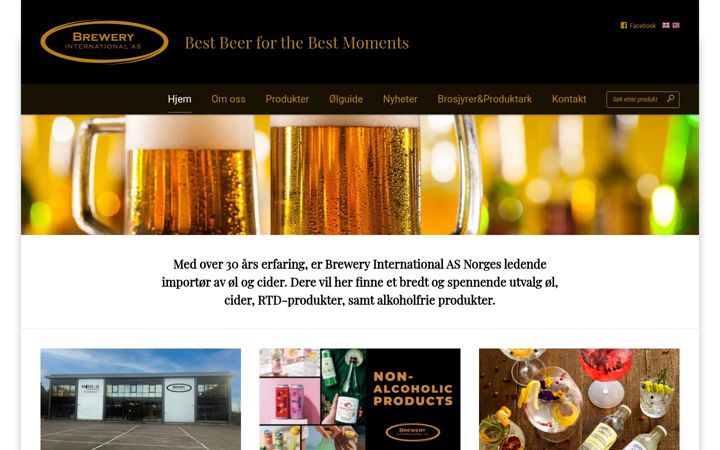 Screenshot of brewery.no