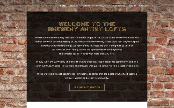 Screenshot di breweryartistlofts.com