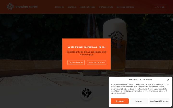 Captura de pantalla de brewingcartel.fr