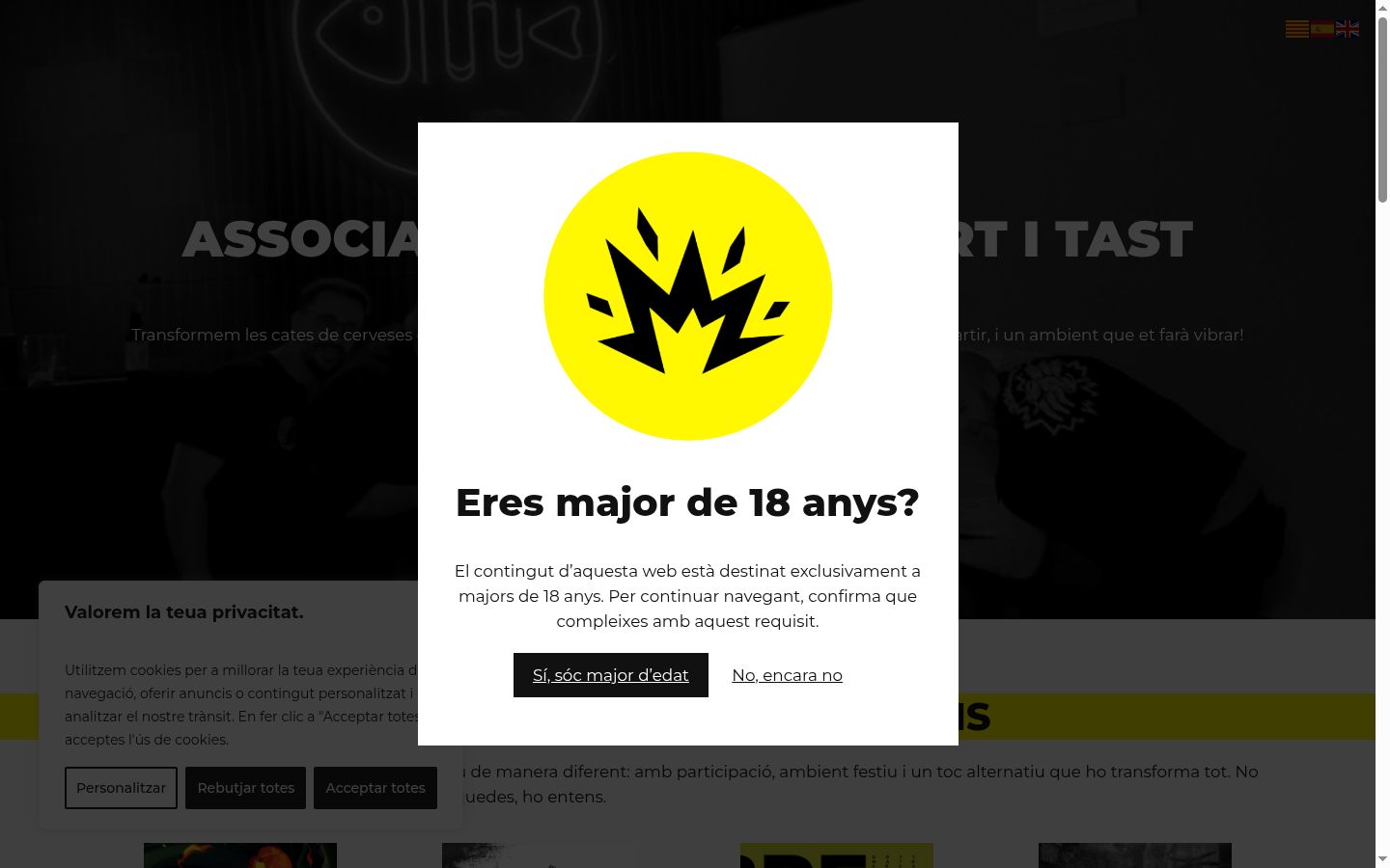 Snímka obrazovky banera súhlasu zobrazeného pred akoukoľvek interakciou