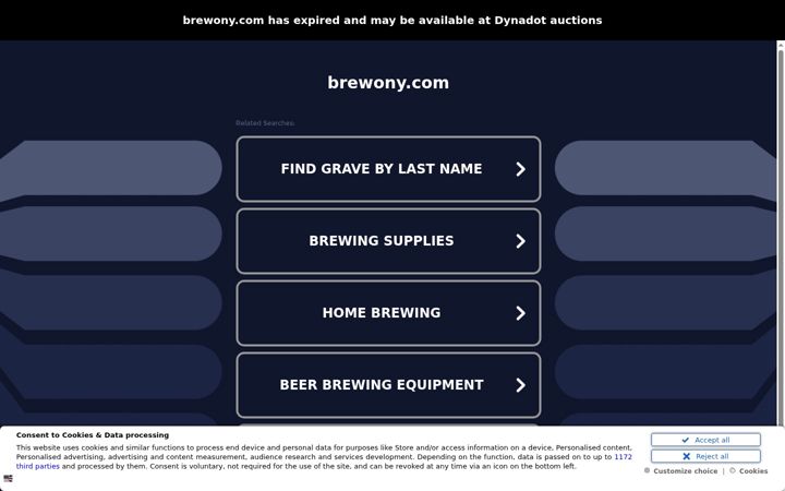Screenshot of brewony.com