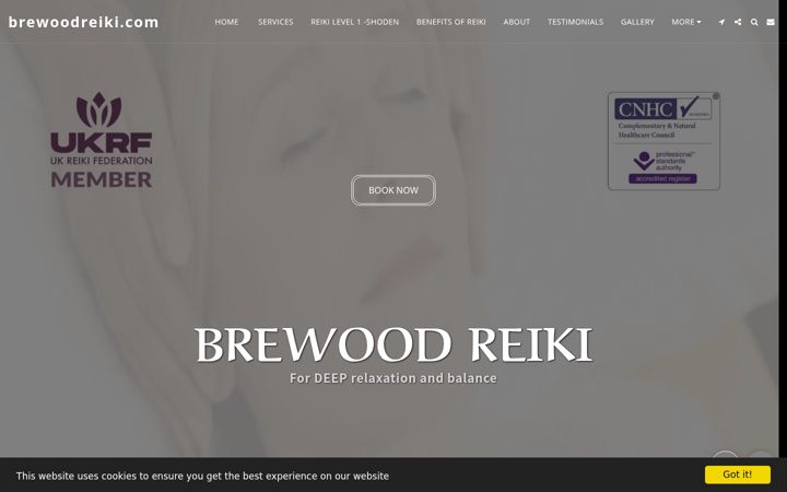 Screenshot of brewoodreiki.com