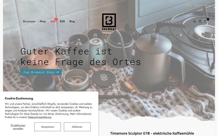 Skjermbilde av brewout.de