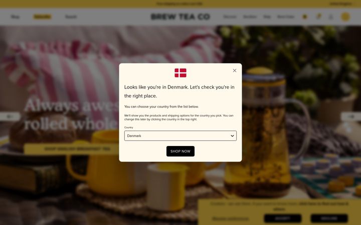 Screenshot ta' brewteacompany.co.uk