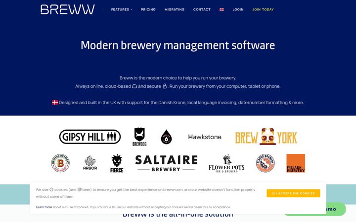 Screenshot of breww.com
