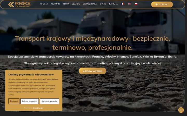 Screenshot of brextransport.eu
