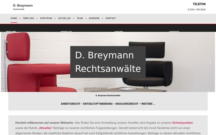Skjermbilde av breymann.de