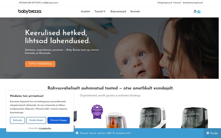 Screenshot of brezzapro.ee