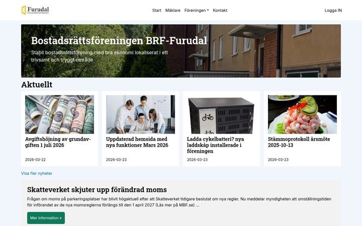Screenshot of brf-furudal.se