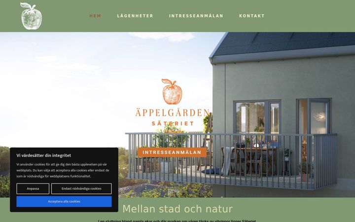 Screenshot of brfappelgarden.com