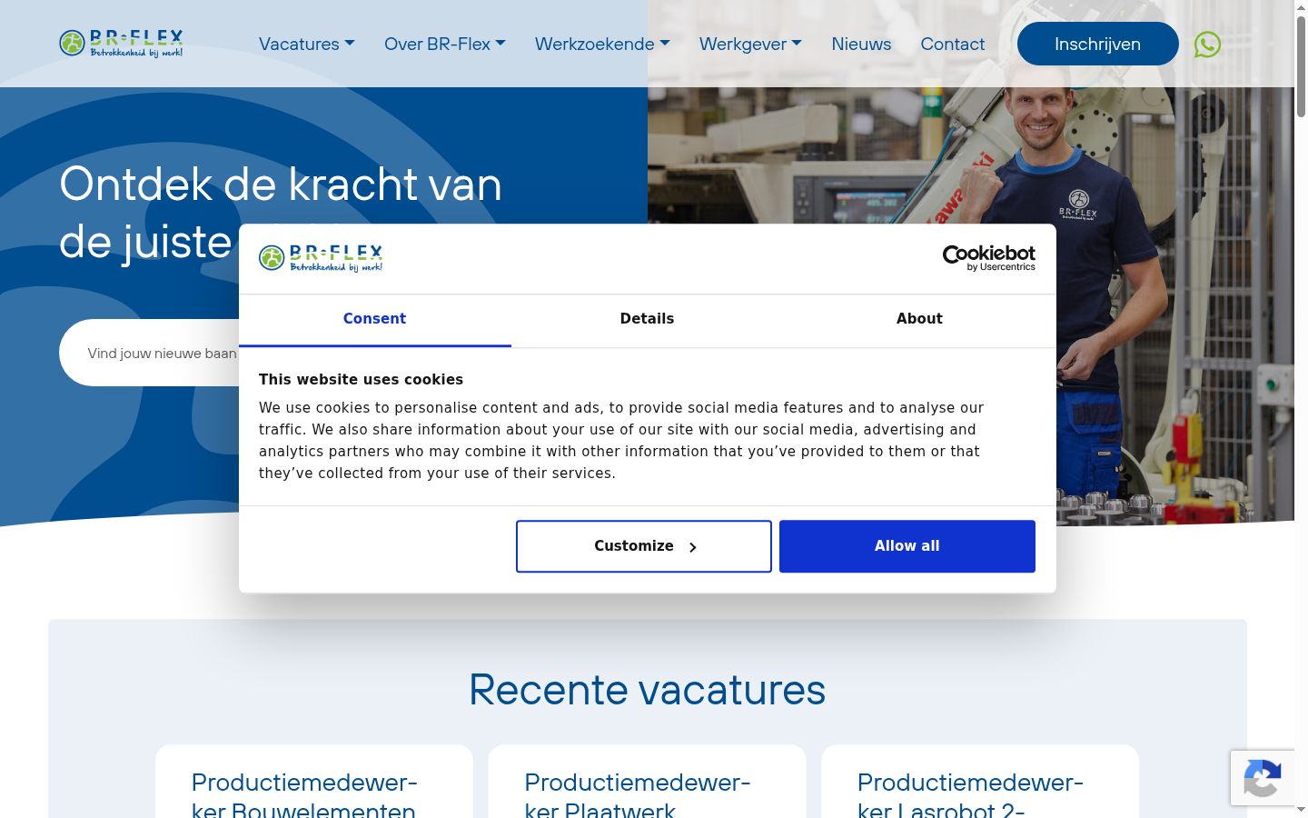 Sutikimo reklamjuostės, rodytos prieš bet kokią sąveiką, ekrano kopija