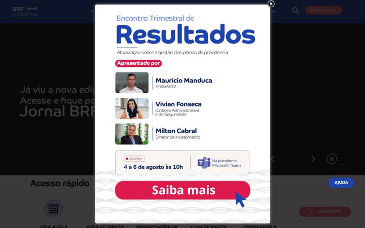 Screenshot of brfprevidencia.com.br