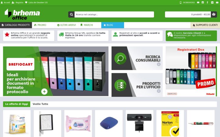 Screenshot of brhemaoffice.it
