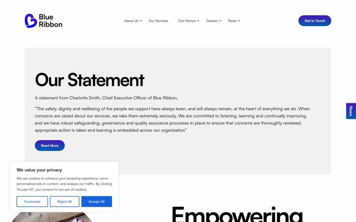 Screenshot ta' brhw.co.uk