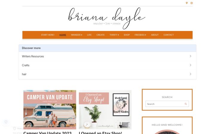 Screenshot of brianadayle.com