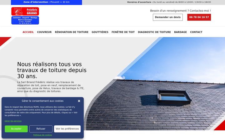 Captura de pantalla de briand-couverture.fr