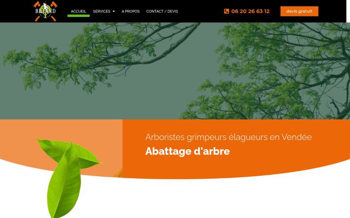 Captura de pantalla de briand-elagage-vendee.fr