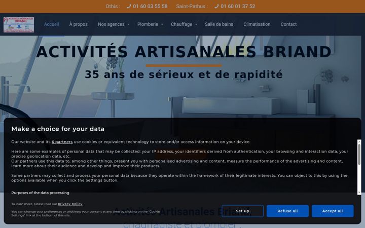 Screenshot of briand-plombier-chauffage-77.fr