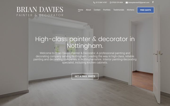 Screenshot of briandaviesdecorating.co.uk