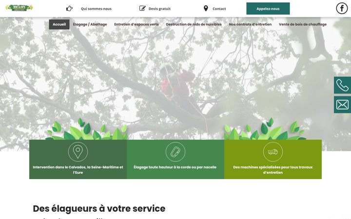 Screenshot of briandespacesverts.fr