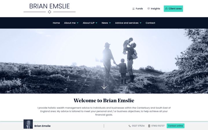 Screenshot of brianemslie.co.uk