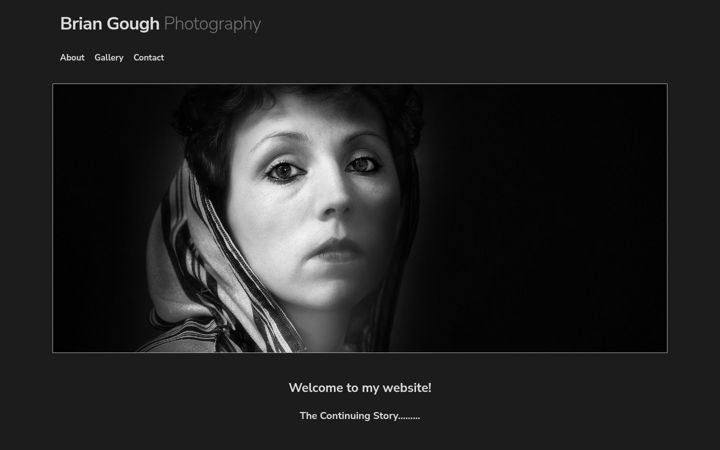 Screenshot of briangoughphotography.co.uk