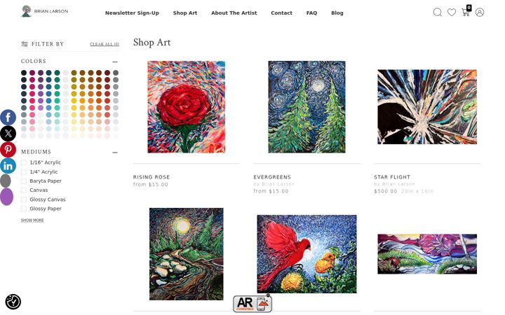 Screenshot of brianlarson.art