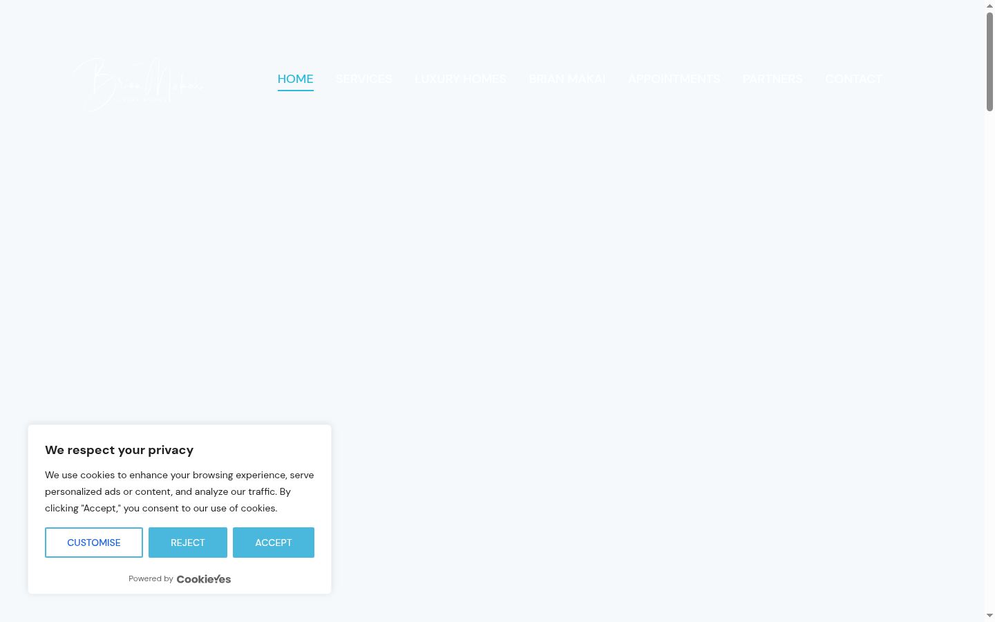 Screenshot του banner συγκατάθεσης που εμφανίστηκε πριν από οποιαδήποτε αλληλεπίδραση