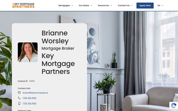 Screenshot of brianneworsley.ca